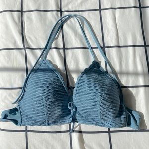 Blue bikini top, 34C